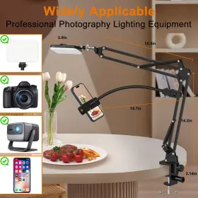 Gepege 767461380392 Overhead Phone Mount With 60 Led Portable Selfie Light And Holder For D #2