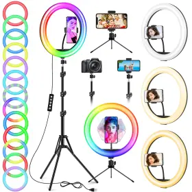 Gertong 699838195684 12.6ftft Ring Light With Stand And Phone Holder Totally 74 Inch Tall Led Ringlight