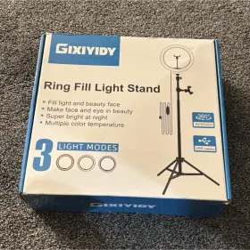 40324gcwyy1 Gixiyidy Led Ring Light Stand With Tripod Bluetooth Remote 3 Modes