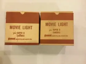 G650 Glenwood Set Of 2 Model Movie Lights Super 8 Camera Light - Original Box