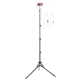 Gpct2348 Global Phoenix 10in Led Selfie Ring Light Dimmable 120 Leds With Tripod And Smartphone