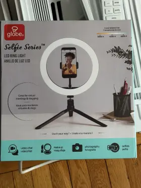 Globe 13335 Selfie Series Led Ring Light With Tripod And Phone Holder Usb Dimmable