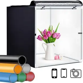 Glzwig 768358629600 Lightbox Glz 32x32 Inch Photo Studio Light Box Shooting Tent Kit With Dimmab