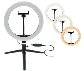 Gnbi 853248013154 New Led Ring Light 15-1/2 Inch H 12 Watt Black