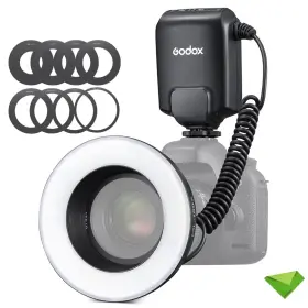 Ml-150ii Godox 056284070194 Ml150ii Macro Led Ring Flash Speedlite Gn12 0.1-2s Recycle Time 5800