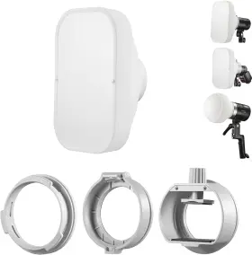 2022gdcs1625 Godox Ml-cs1625 Softbox Diffusion Dome Kit With 3 Adapters Foldable Diffuser For G