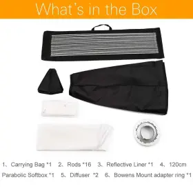 Sl200ii Godox 608065942619 P120l 120cm Deep Parabolic Bowens Mount Softbox For Sl-60w Sl150ii Sl #2