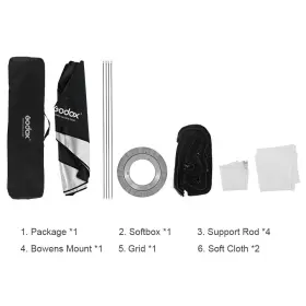 Godox 608065943999 12 Inch X 47 30x120cm Honeycomb Grid Rectangular Softbox For Photo Strobe Studio #2