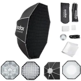 Ul-boxocta-90 Godox 663992146936 Softbox Ul-octa90 35.4 Inch /90cm Octagonal Quick Release Umbrella Design