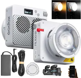 Ml100bi Godox 744110864816 120w Led Video Light 2800k-6500k Bi-color Lighting Kit 343