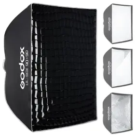 F-alus-s1-0909042 Godox 35 Inch X35 Square Softbox With Bowens Mount Ul-box-90 /90cm Folding Quick Re