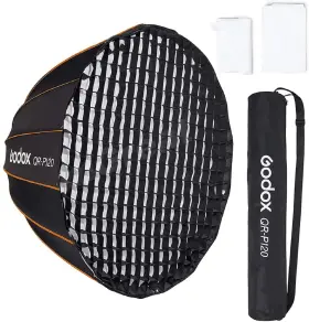 Hl-au-gd-10075 Godox Qr-p120 47.1 Inch/120cm Parabolic Softbox Bowens Mount Quick Release P