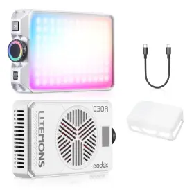 Hs20250905 Godox Litemons C30r Rgb Led Video Panel Light 30w On Camera Pocket Lights Cct 1 800