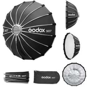 Hzy-s65t Godox S65t 65cm/25.6in Softbox Bowens Mount 1s Quick Release And Close Portable Umb