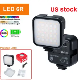 Led6r Godox Us Led 6r Rgb Video Camera Light 1800mah Battery For Vlog