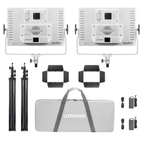 Lp1200bi Godox Litemons 120w Bi-color Led 2-light Panel Kit #lp1200bi K2