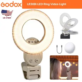 Lr30bi Godox Led Ring Video Light Side-emitting Soft With Built-in Mirror