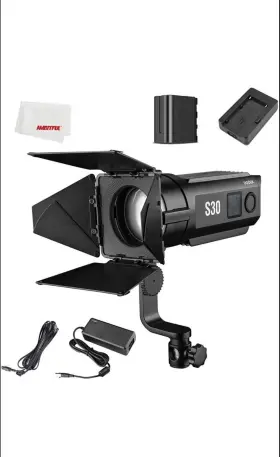 Se-lt-1008 Godox S30 Focusing Led Light Spotlight Continuous Adjustable With Barn Door #2