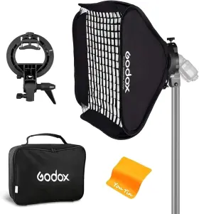 Sfgv8080-lg-godox Godox Softbox 32 Inch X32 Soft Light Modifier With Grid S-type Flash Bracket Bowens Mo