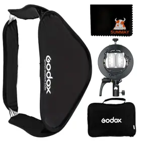 Susguv8080 Godox Foldable 80 X 8 In In0cm Softbox Kit With S2 Bracket For Speedlight Photography