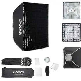 Ul-box-90 Godox 90 Softbox Ul-90x90 Square Quick-release Umbrella Design Bowens Mount W