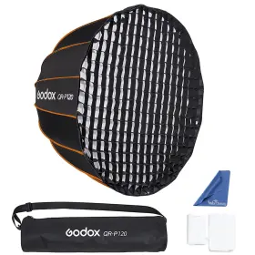 Wsh-qrp120 Godox Qr-p120 47 Inch /120cm Bowens Mount Softbox With Front And Inner Diffuser Fabric