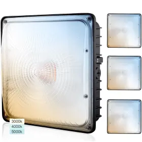 Slclqs70whmzdcct-4p-3cct Goldinfu 70w Led Canopy Lights 4pack 30/45/60/70w Selectable 3cct 3000/4000/5000k C