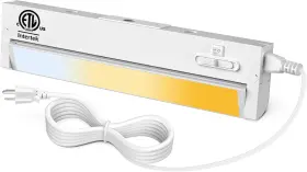 Goover 602581406815 Under Cabinet Light Dimmable Removable Ac Cord Plug In Warm Neutral Cool White