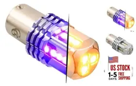 70754 Grand General 1157 Dual Color 15 Led Tower Bulb 12v Single Pack Amber/purple