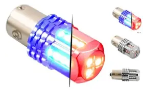 70757 Grand General 1157 Dual Color 15 Led Tower Bulb 12v Single Pack Red/blue