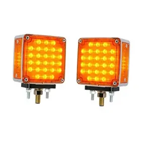 74714 Grand General Square Smart Dynamic Double Face Amber/red Led Pedestal Light For