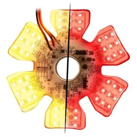 81790 Grand General Ultra Thin Air Cleaner Hex 54 Led Dual Color Light Amber/red