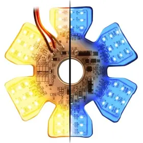 81791 Grand General Ultra Thin Air Cleaner Hex 54 Led Dual Color Light Amber/blue