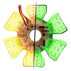 81792 Grand General Ultra Thin Air Cleaner Hex 54 Led Dual Color Light Amber/green
