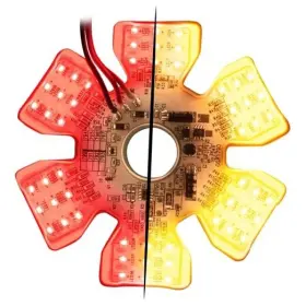 81793 Grand General Ultra Thin Air Cleaner Hex 54 Led Dual Color Light Red/amber