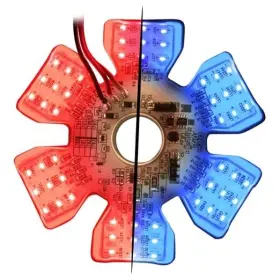 81794 Grand General Ultra Thin Air Cleaner Hex 54 Led Dual Color Light Red/blue