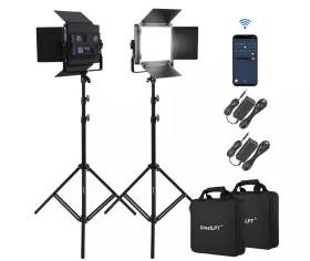 Rgb-308arc-01 Greatlpt 2pcs 50w 600 Led Photography Lighting With App Control And Stand Kit