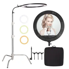 Ml-25-z180 Gskaiwen 25inch 75w 3000k-6600k Dimmable Bi-color Led Large Ring Light With Stainless