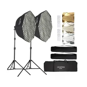 R950 Gskaiwen 110w Octagonal Parabolic Softbox Lighting Kit 37.4 Inch /95cm Soft Box With Hone