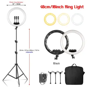 Sh-xhd-18 Gsyxergiles 18 Selfie Led Ring Light With Tripod And Microphone For Makeup Streaming