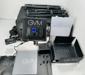 672s-b Gvm Bi-color Led Light Panel Photography Lighting Kit - 2 Panels More
