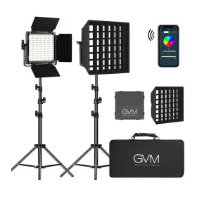 800d-rgb Gvm 975885691763 Led Light Panel 2-light Kit