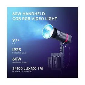 60w-c Gvm Great Video Maker 60w Portable Studio Lights Rgbww Cob Led Light With Batteries 270 #2