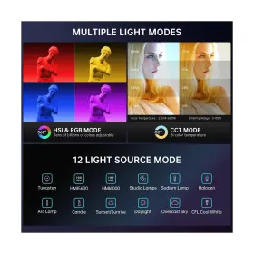 60w-c Gvm Great Video Maker 60w Portable Studio Lights Rgbww Cob Led Light With Batteries 270 #3