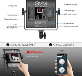 Gvm Great Video Maker 689740986258 2 Pack Led Lighting Kits With App Control Bi-color Variable Of #3