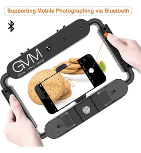Gvm Great Video Maker 696570411980 Smartphone Rig With Light Handheld Cell Phone Led Ring #3