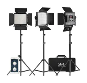 Gvm Great Video Maker 720643000327 3 Pack Led Lighting Kits With App Control Bi-color Variable 2300k