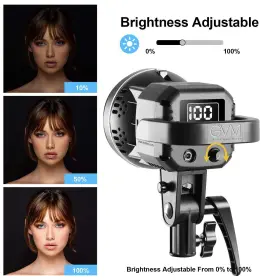 Gvm Great Video Maker 738628606419 80w Portable Led Light White 5600k Daylight Balanced Cri 9 #2