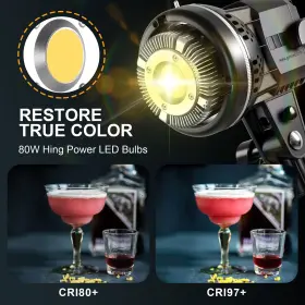 Cri97 Gvm Great Video Maker 791313333489 80w Lights With Bowens Mount Color Temperature 5600k Dimmable Le #2