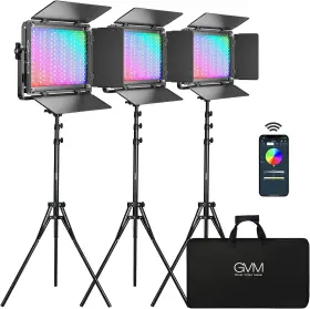 Gvm-1300d-3l Gvm Great Video Maker 65w Rgb Light Bluetooth Control 1300d Led Lighting Kit 25000lux/0.5m